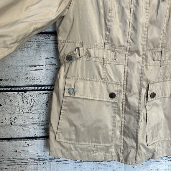 Jones New York Beige Windbreaker Parka Lightweight Fall Jacket Size S - Picture 4 of 17